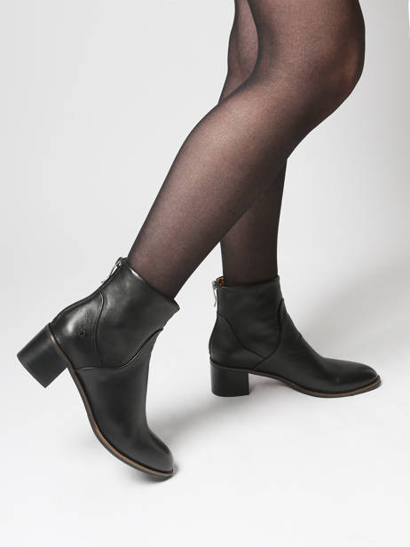 Bottines à Talon En Cuir Mam'zelle Noir women CSIUY50 vue secondaire 1