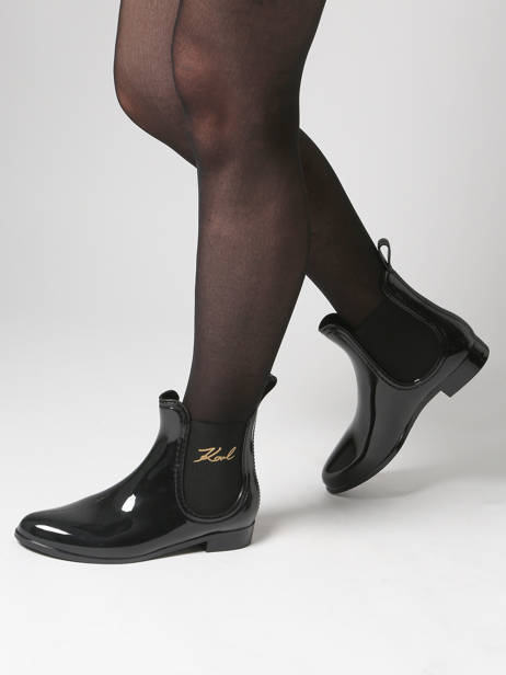 Bottines De Pluie Kalosh Ii Karl lagerfeld Noir women KL94775 vue secondaire 1