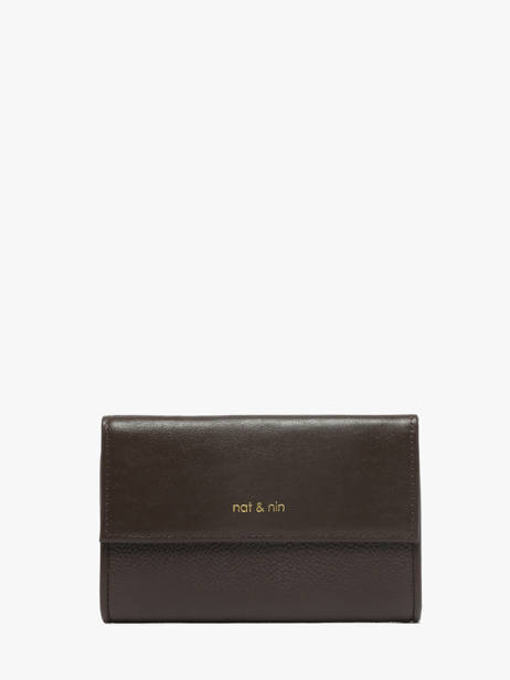 Wallet Leather Nat et nin Brown vintage LOTTI