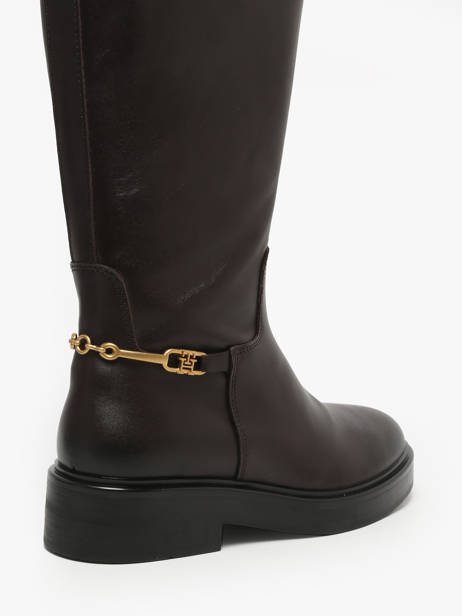 Bottes En Cuir Tommy hilfiger Marron women 8863GR8 vue secondaire 3