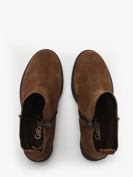 Bottines à Talon En Cuir Gabor Marron women 14 vue secondaire 3