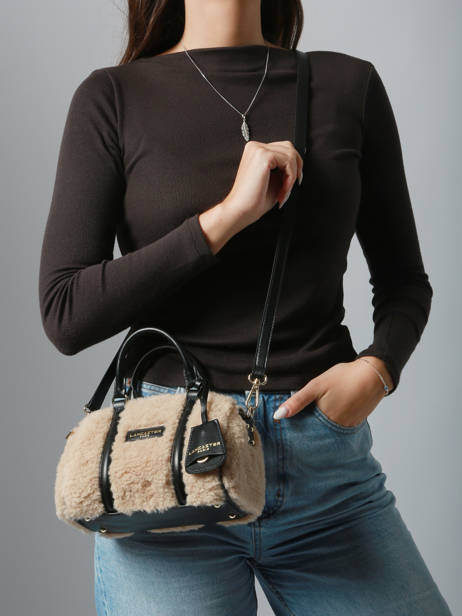 Sac Bandoulière Moumoute Lancaster Beige moumoute 53 vue secondaire 1