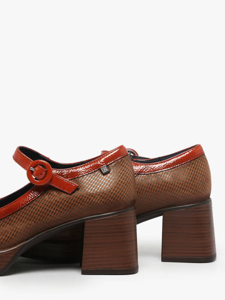 Chaussures Derbies à Talon Cristel En Cuir Dorking Marron women D9154 vue secondaire 2