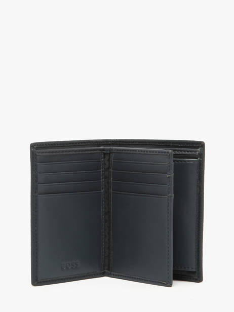 Porte-cartes Porte-monnaie Cuir Hugo boss Bleu grained HLG416N vue secondaire 1