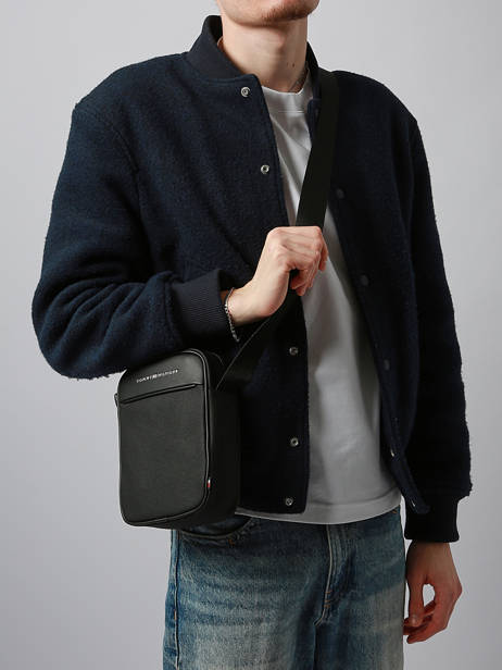 Sac Bandoulière Tommy hilfiger Noir th foundation AM13624 vue secondaire 1