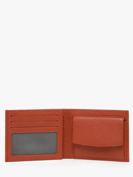 Wallet Foulonne Leather Yves renard Orange foulonne 2307 other view 1