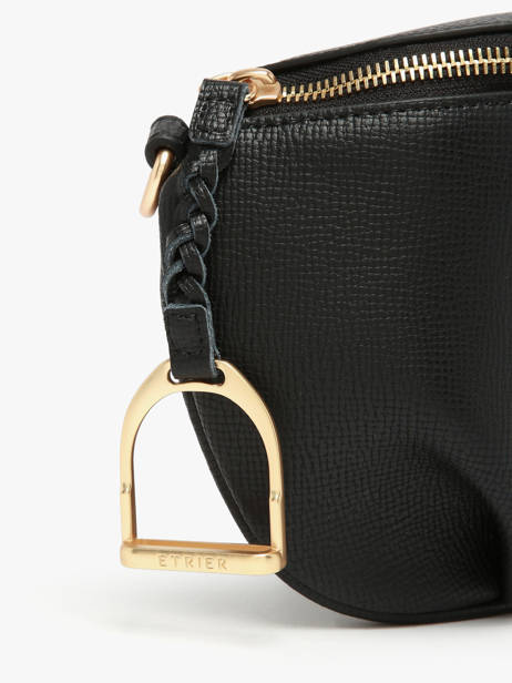 Sac Banane Torsade Cuir Etrier Noir torsade ETOS022M vue secondaire 4