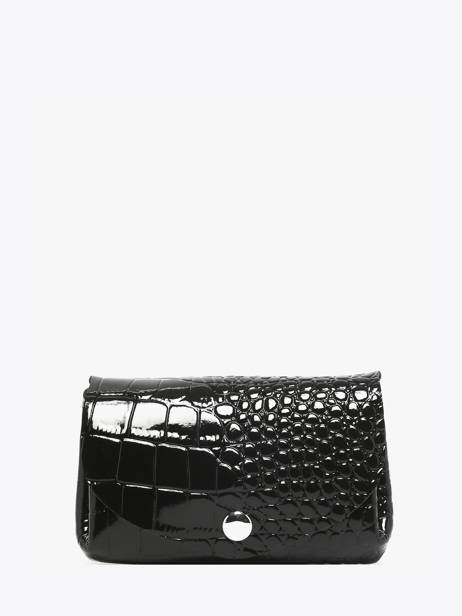 Porte-monnaie Cuir Paul marius Noir croco vernis GUSTACRV