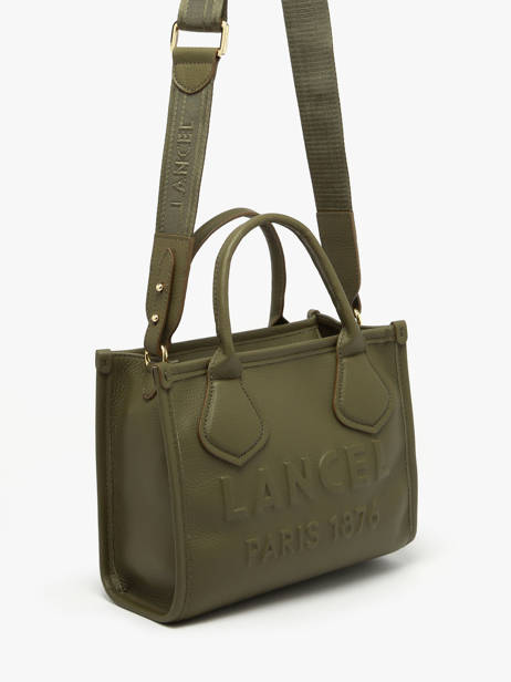 Cabas Zippé S Jour Cuir Lancel Vert jour A12995 vue secondaire 2