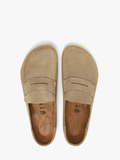 Mocassins En Cuir Birkenstock Beige men 1029675 vue secondaire 3