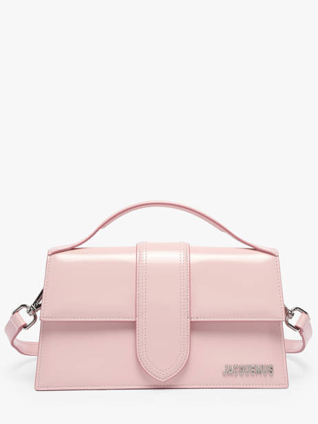 Preloved Leather Grand Bambino Crossbody Bag Jacquemus Pink second life 1565547