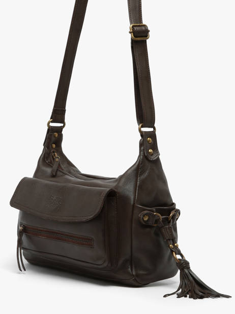 Shoulder Bag Cow Leather Basilic pepper Brown cow BCOW86 other view 2