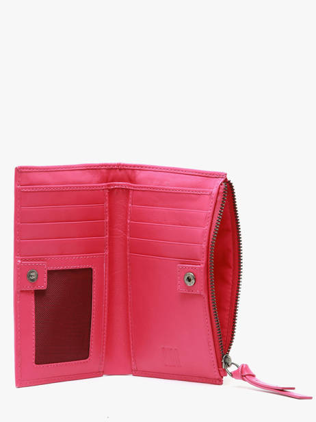 Wallet Leather Biba Pink wallet VAW3L other view 1