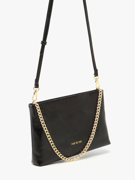 Shoulder Bag Vintage Leather Nat et nin Black vintage MOLLY other view 2