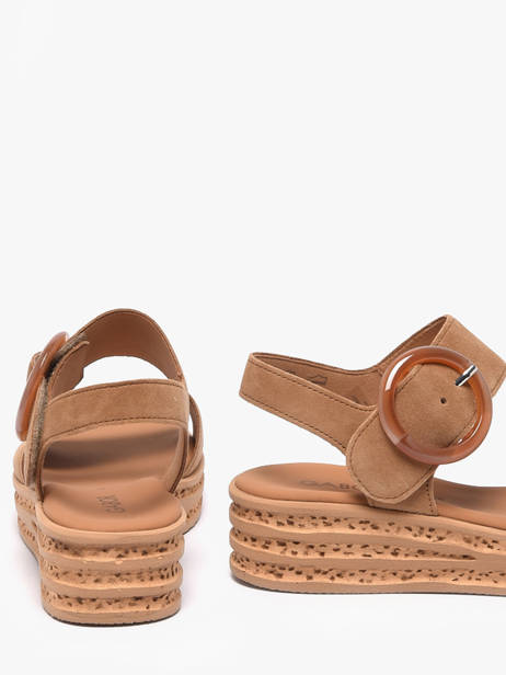 Sandales Semelle Compensée En Cuir Gabor Marron women 14 vue secondaire 2