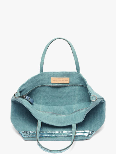 Small Cabas Linnen And Sequins Vanessa bruno Blue cabas lin 31V40435 other view 4