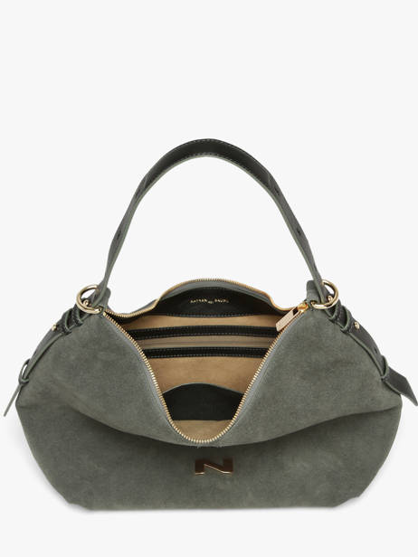 Suede Leather Carrie Shoulder Bag Nathan baume Green vogue 1 other view 4