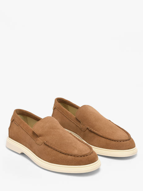 Moccasins In Leather Gant Brown men BOERG146 other view 1