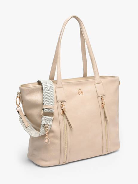 Sac Porté épaule Zip Lulu castagnette Beige zip ALBIN vue secondaire 1