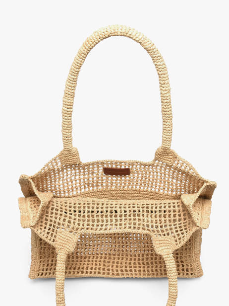 Sac Porté épaule Cabas Raphia Raphia Vanessa bruno Beige cabas raphia 60V40892 vue secondaire 3