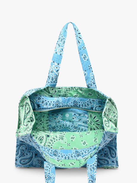 Sac Porté épaule Bandana Coton Le voyage en panier Bleu bandana PM965 vue secondaire 3