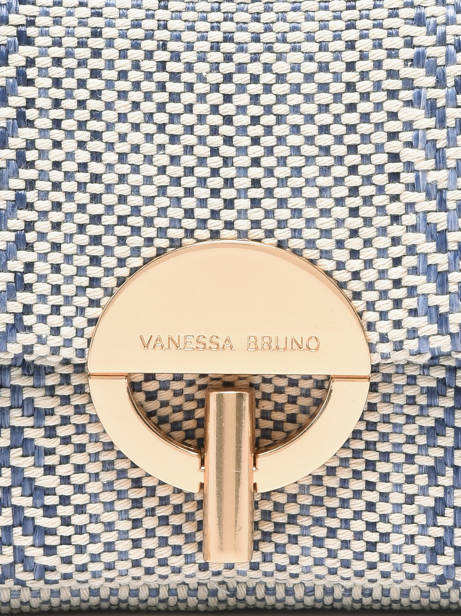 Sac Bandoulière Moon En Cuir Tressé Vanessa bruno Bleu moon 7V40326 vue secondaire 3