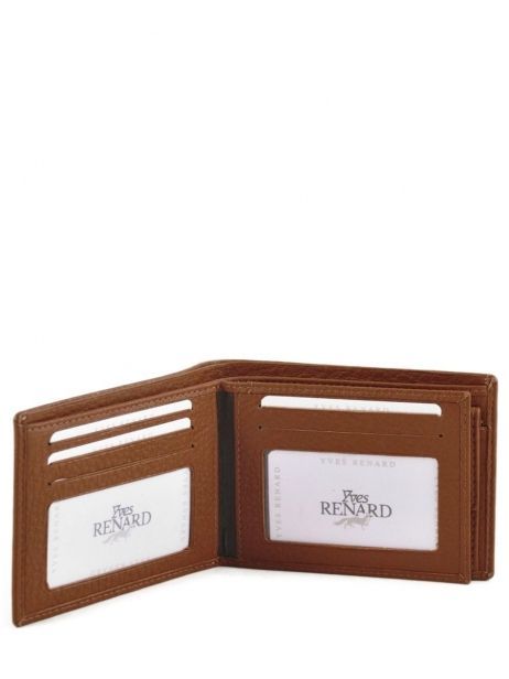 Portefeuille Cuir Yves renard Marron foulonne 2377 vue secondaire 4
