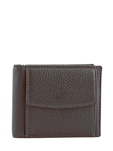 Portefeuille Cuir Yves renard Marron foulonne 23014