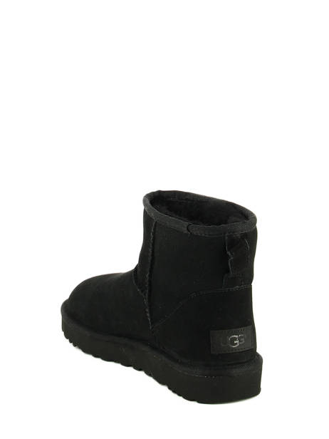 Boots Classic Mini Ii En Cuir Ugg Noir women 1016222 vue secondaire 4