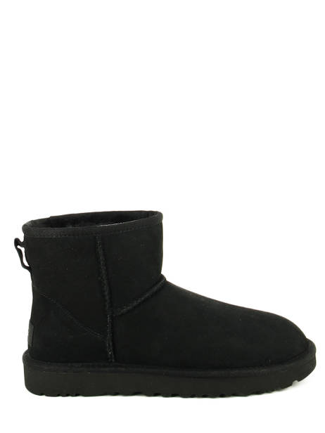 Boots Classic Mini Ii En Cuir Ugg Noir women 1016222 vue secondaire 2