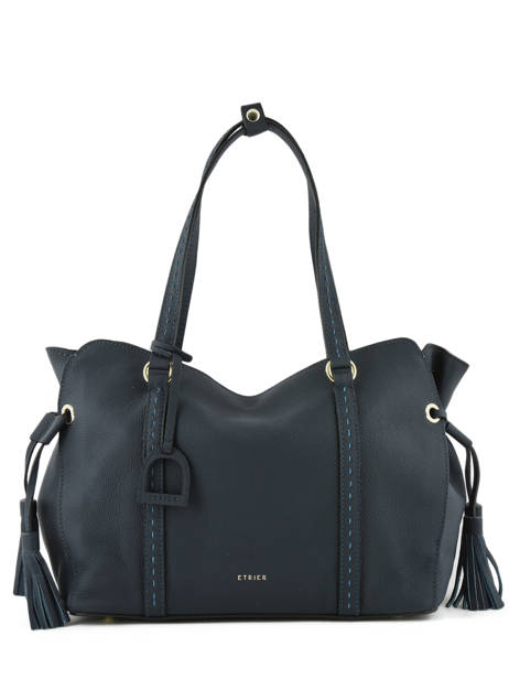 Sac Shopping Tradition Cuir Etrier Bleu tradition EHER25