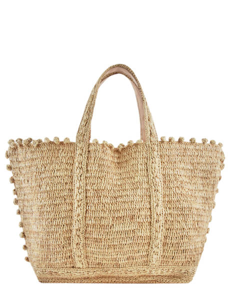 Sac Le Cabas Raphia Pompon Vanessa bruno Beige cabas raphia 75V40414