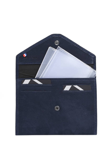 Porte-papiers Etincelle Nubuck Cuir Etrier Bleu etincelle nubuck EETN054 vue secondaire 1