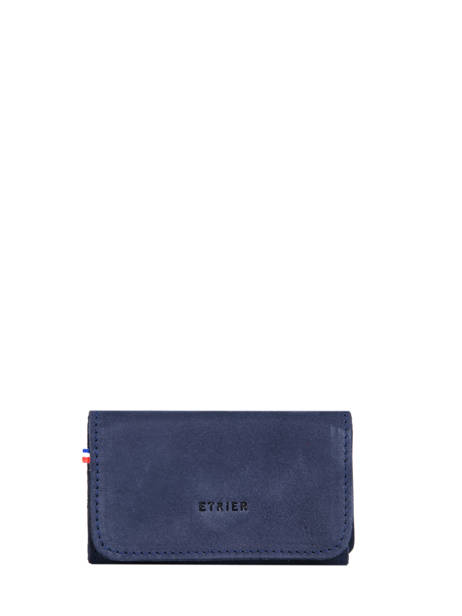 Porte-monnaie Etincelle Nubuck Cuir Etrier Bleu etincelle nubuck EETN650