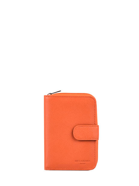 Portefeuille Cuir Hexagona Orange confort 461063