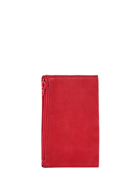 Porte-monnaie Etincelle Nubuck Cuir Etrier Rouge etincelle nubuck EETN619 vue secondaire 2