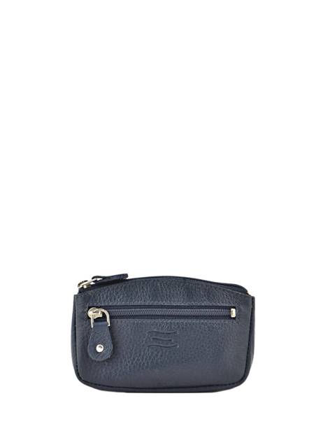 Porte-monnaie Caviar Cuir Crinkles Bleu caviar 14036