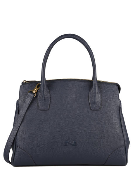 Sac Porté Main Naomie Cuir Nathan baume Bleu victoria 15