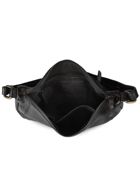 Sac Bandoulière Cow Cuir Basilic pepper Noir cow BCOW43 vue secondaire 3