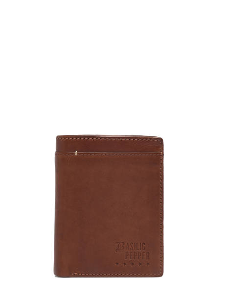 Portefeuille Porte Monnaie Cuir Basilic pepper Marron traveler BTRA91