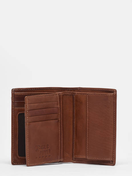 Portefeuille Porte Monnaie Cuir Basilic pepper Marron traveler BTRA91 vue secondaire 2