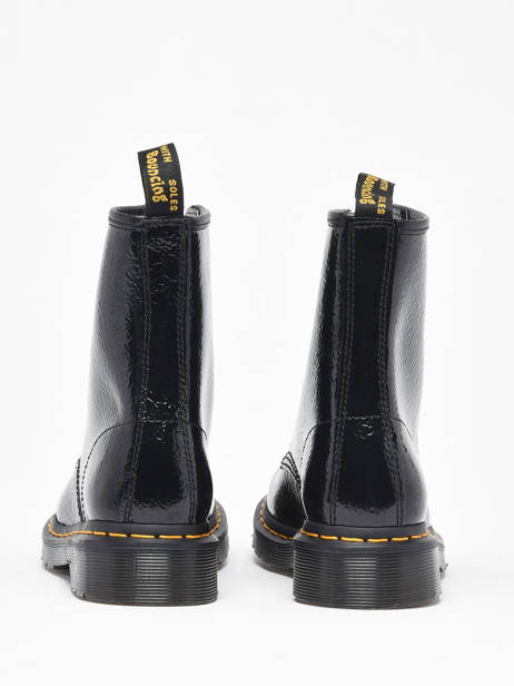 Bottines 1460 Black Distressed Patent En Cuir Dr martens Noir women 27774001 vue secondaire 4