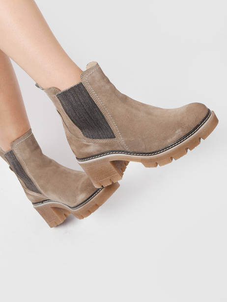 Chelsea Boots à Talon En Cuir Tamaris Beige women 29 vue secondaire 2