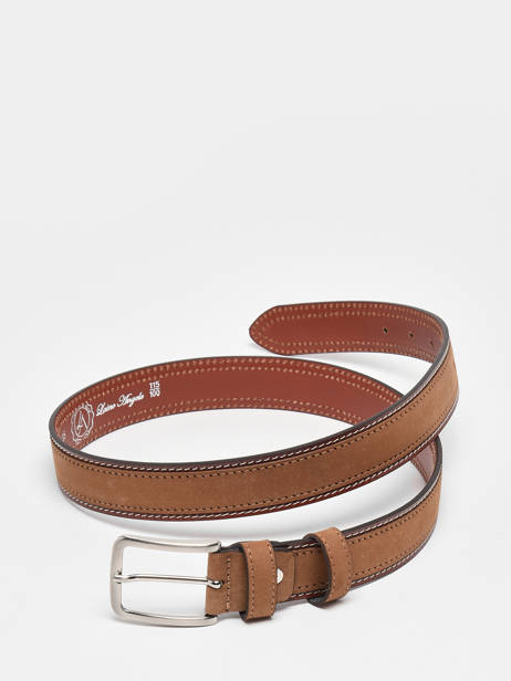 Ceinture Homme Ajustable Jean Petit prix cuir Marron belt 3709-35 vue secondaire 3