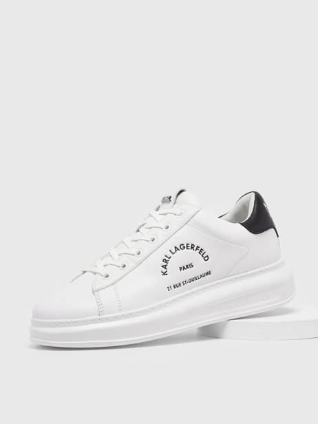 Sneakers Kapri Men Maison En Cuir Karl lagerfeld Blanc men KL52538 vue secondaire 1