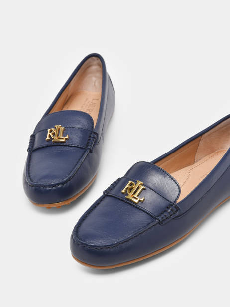 Mocassins Barnsbury En Cuir Lauren ralph lauren Bleu women 85284707 vue secondaire 3