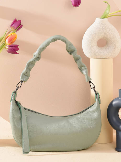 Sac Porté épaule Caviar Cuir Milano Vert caviar CA22118