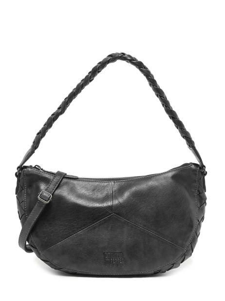 Sac Porté épaule Obbo Cuir Basilic pepper Noir obbo BOBB02